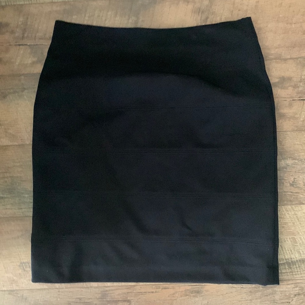 black skirt with control panel inside.